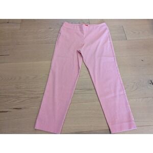 Krazy Larry orange micro stripe Pants Stretch Pull On Cropped‎ Casual Women's